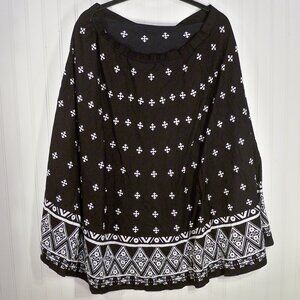 Carree's, Black Long *Skirt 3X